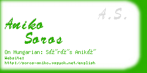 aniko soros business card